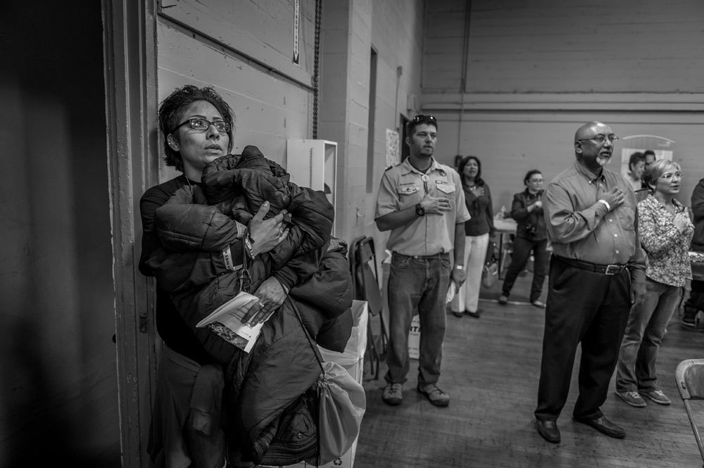 Melissa A. Ramon partecipa a una riunione di veterani a Pomona, in California, il 25 maggio 2015. - (Mary F. Calvert, Alexia Foundation/Zuma Press/Mondadori Portfolio)