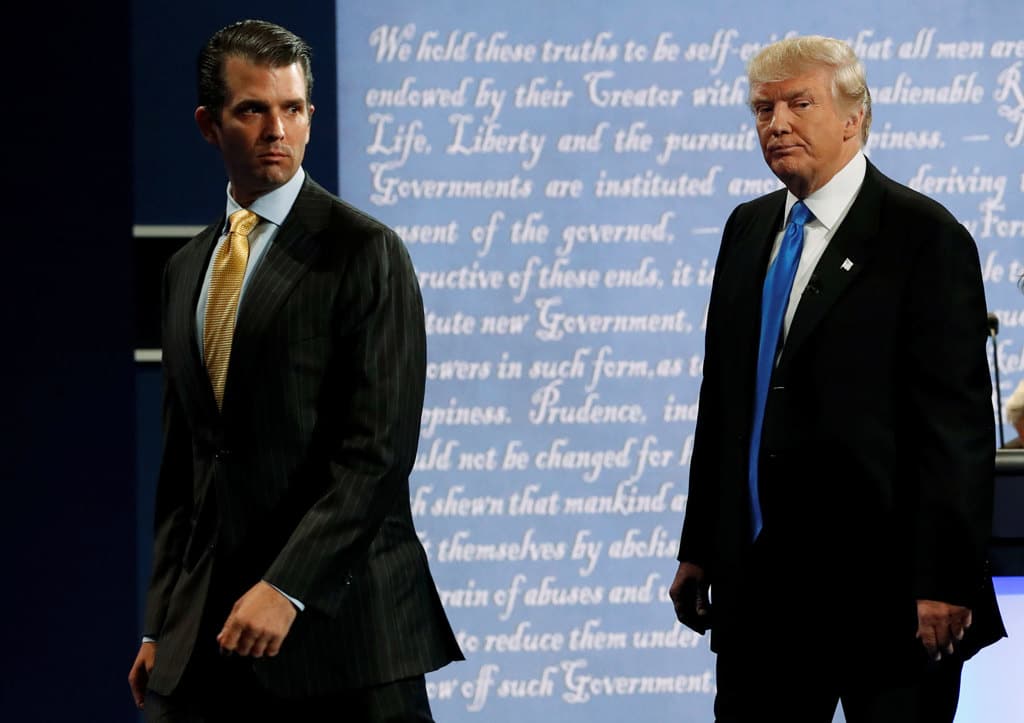 Trump difende il figlio, 'un polverone' Trump difende il figlio, 'un polverone'