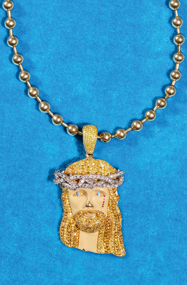 Collana In Miniatura Per Casa Delle Bambole – Stile Rapper Bling Oro – 1:6 Per Action Figure - 4