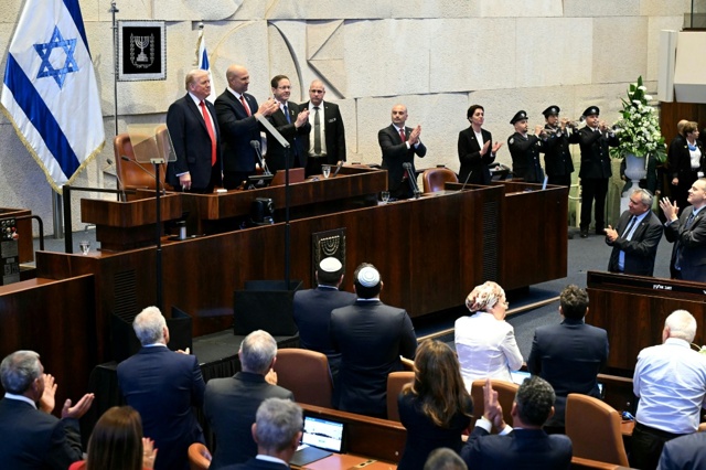 Il discorso di Donald Trump al parlamento israeliano