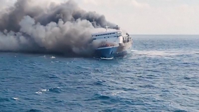 Rescuers search for 28 missing after ferry catches fire in Indonesia’s Madura island