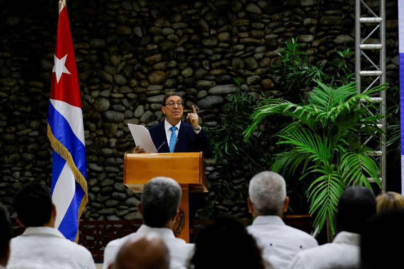 Cuba's foreign minister says no negotiations despite 'genocidal' blockade