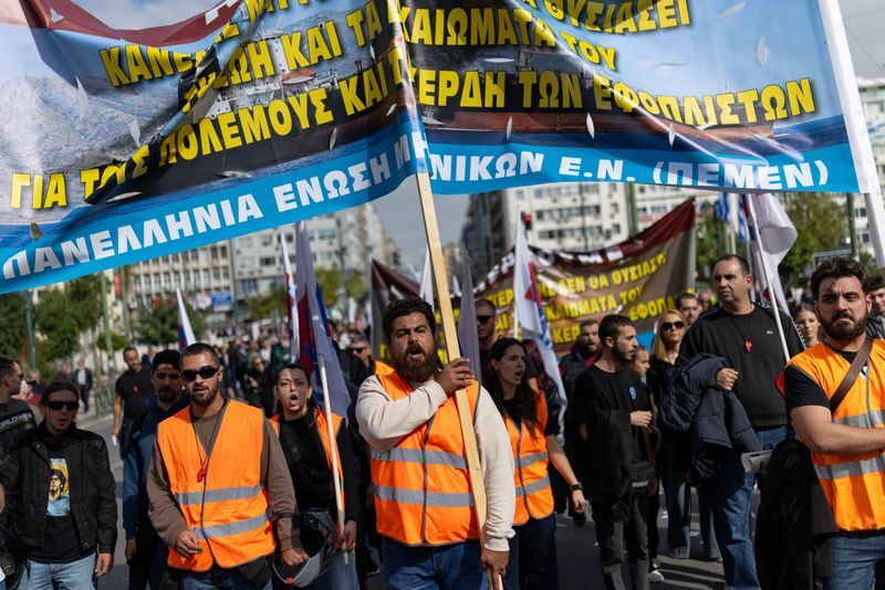 Dockworkers strike in Europe and beyond against arms shipments, war deaths - Reuters